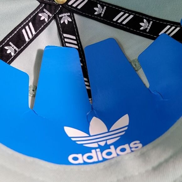Adidas Originals Trefoil Logo Dad Hat Cap Pale Green Grey White Adjustable New main image 8